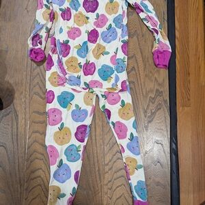 Colorful Fruit Print Pajama Set